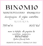 INAMA BINOMIO Montepulciano D'Abruzzo DOC 2007