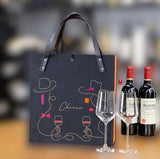 Chic Wine Gift Box (Double) with 2 wine glasses