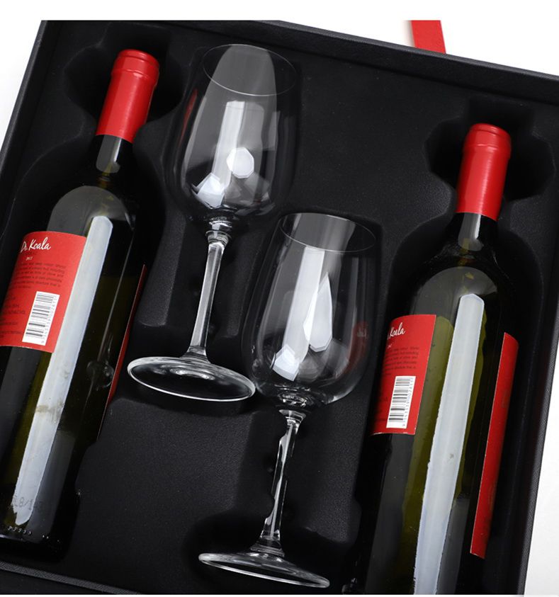 Chic Wine Gift Box (Double) with 2 wine glasses