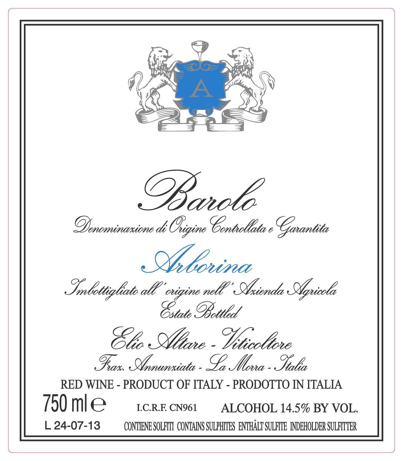 Elio Altare Barolo Vigneto Arborina (Pre-order)