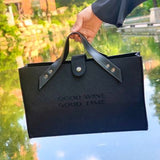 Elegant Wine Flannel Gift Bag (Single & Double)