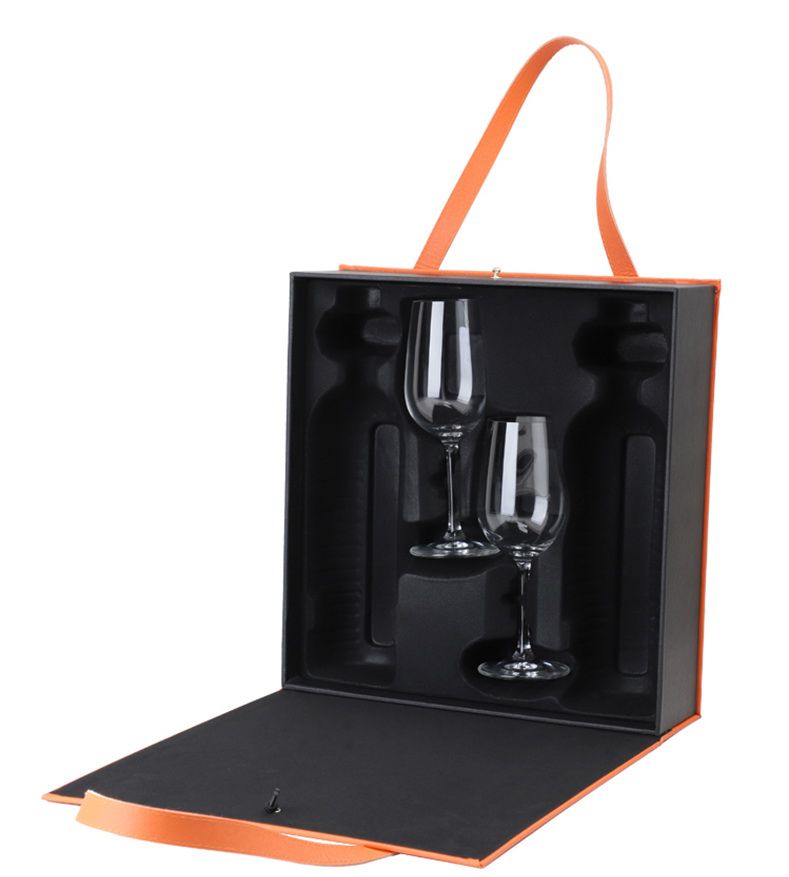 Chic Wine Gift Box (Double) with 2 wine glasses