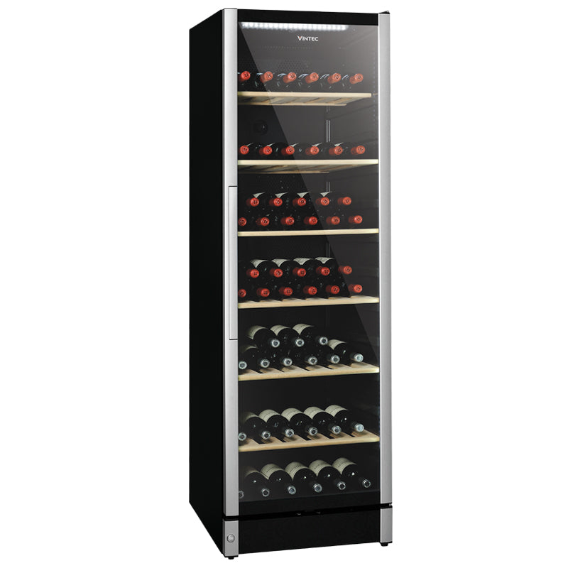【20% OFF + $1500 Gift Voucher】Vintec Allure Series VWM155SAA-X Single or multi-temperature zone wine cabinet (120 bottles) licensed in Hong Kong